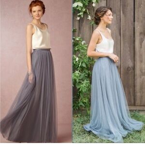 Jenny Yoo grey tulle Maxi Skirt‎ size 2